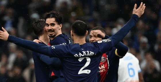 关于巴黎圣日耳曼客场冲击马赛，实力碾压对手的信息